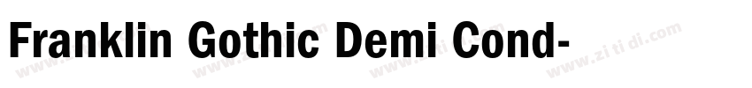 Franklin Gothic Demi Cond字体转换